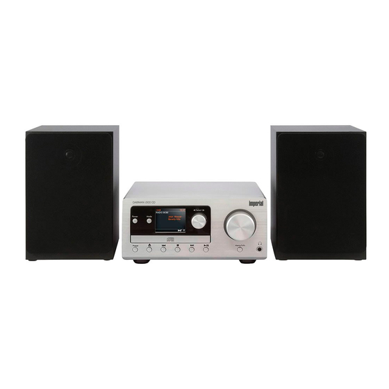 User Manuals: Imperial DABMAN i300 CD HiFi Micro Set