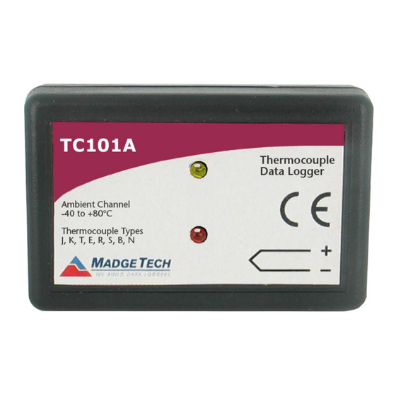 MadgeTech TC101A Product Information Card