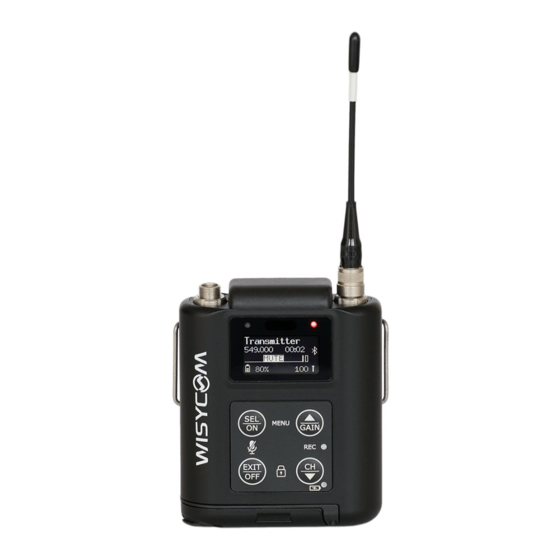 WisyCom PHA60 Quick Start Manual