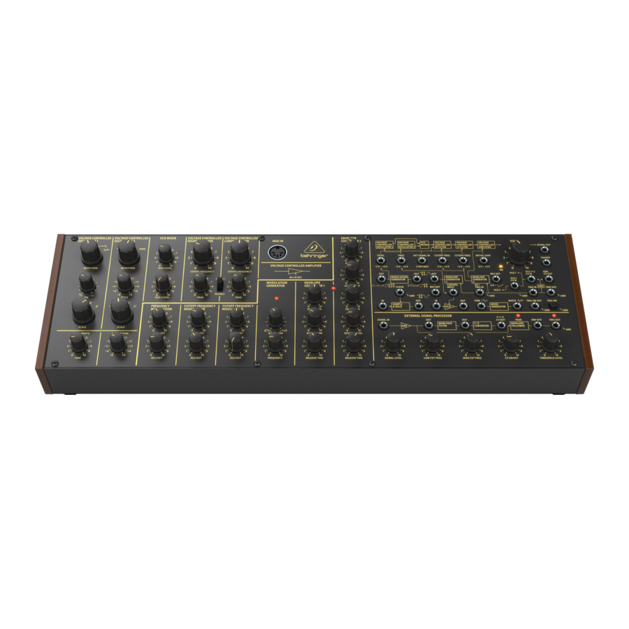 Behringer K-2 - Analog and Semi-Modular Synthesizer with Dual VCOs Manual