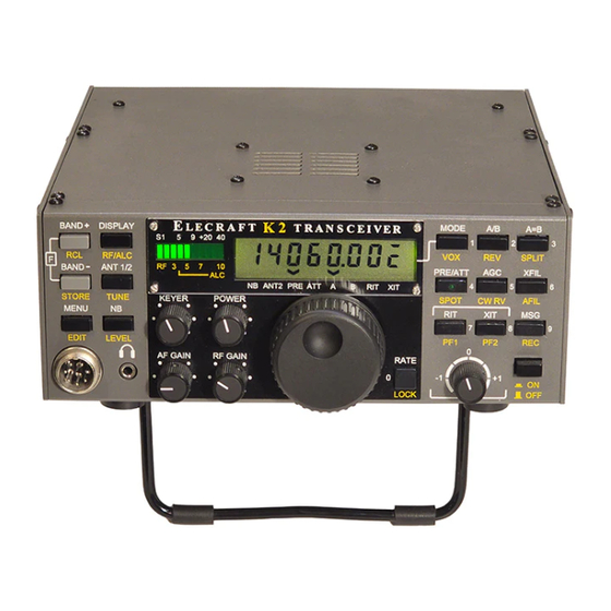 ELECRAFT ProSet K2 Assembly And Operating Instructions