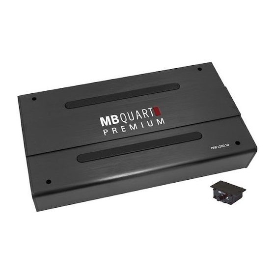 MB QUART PAB 2100 Installation And Operation Manual