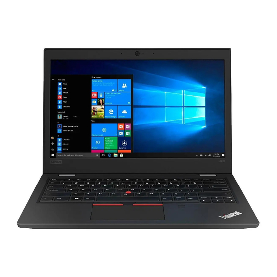 Lenovo ThinkPad L390 Setup Manual
