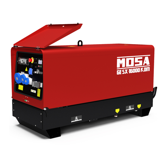 Mosa GE SX-16000 KDM Use And Maintenance Manual