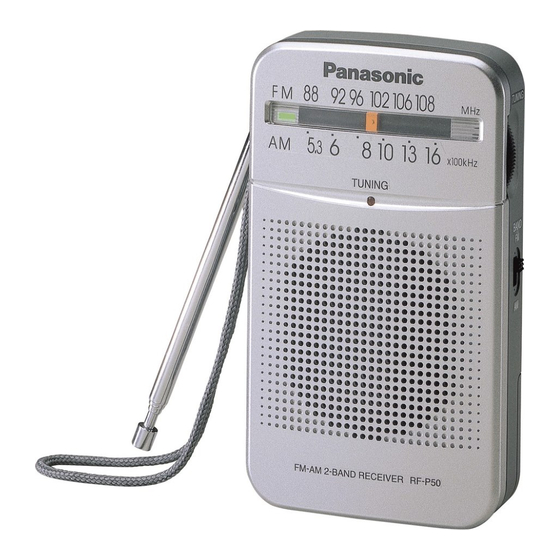 Panasonic RF-P50 Operating Instructions