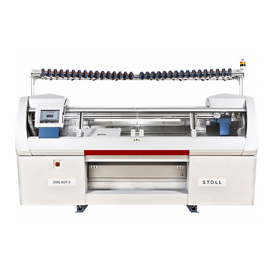 User Manuals: Stoll CMS ADF-3 Flat Knitting Machine