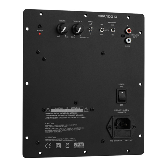 DaytonAudio SPA100-D User Manual