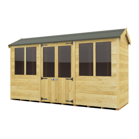 total sheds Apex Summer House 12ft x 4ft Assembly Manual