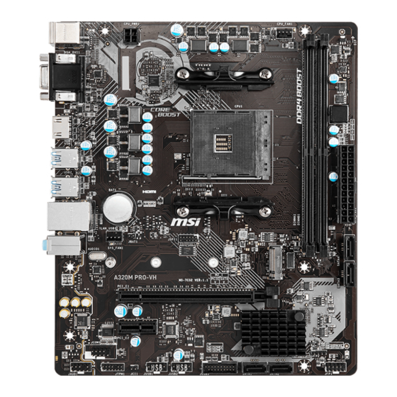 MSI A320M PRO-VH Manual