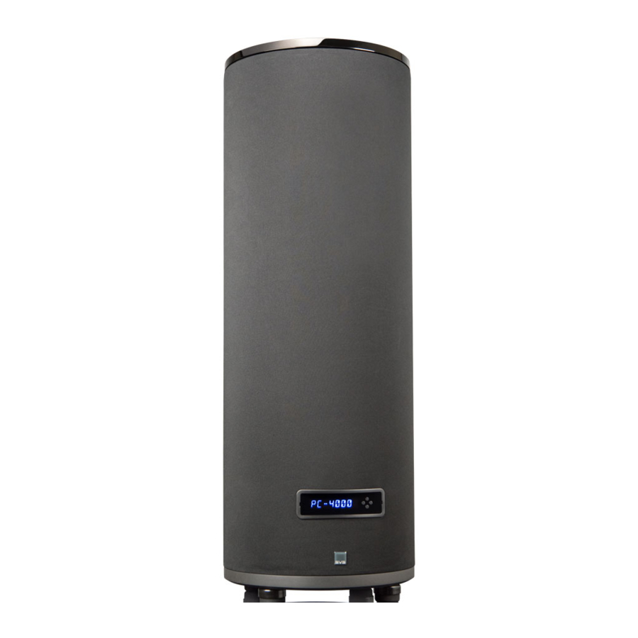 SVS PC-4000 - Subwoofer Manual