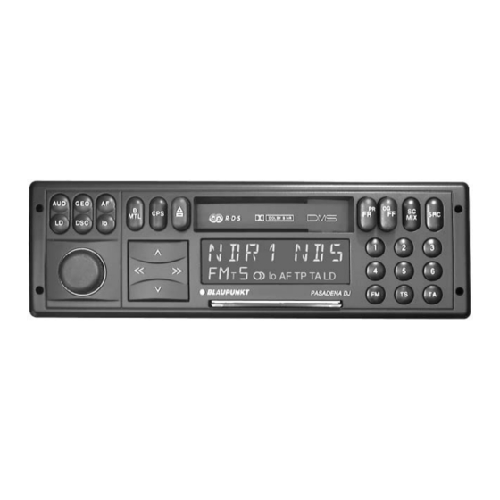 Blaupunkt Pasadena DJ Operating Instructions Manual