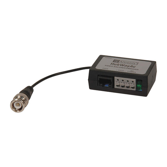 Altronix HubWayAv Installation Manual