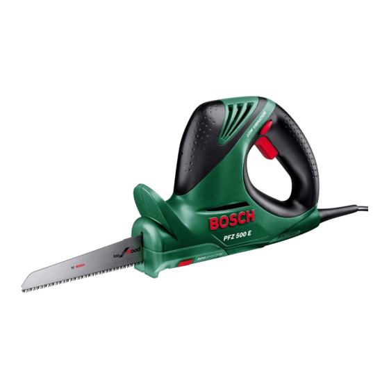 Bosch PFZ 500 E Operating Instructions Manual