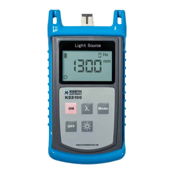 Kurth Electronic KE8100 Operating Manual
