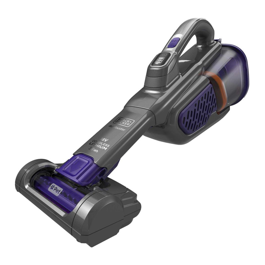 Black+Decker Dustbuster BHHV315B Instructions Manual