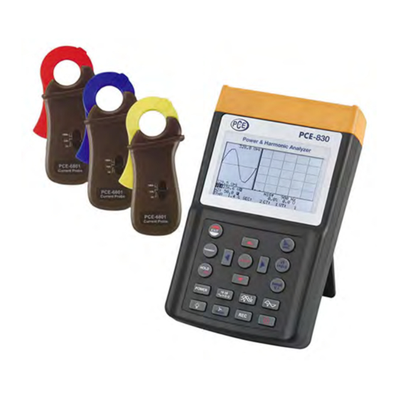 User Manuals: PCE Americas PCE-6801 Quality Analyser