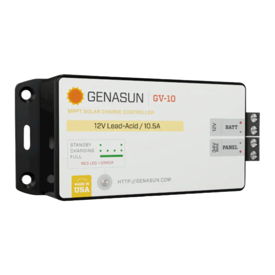 Genasun GV-10 Quick Start Manual