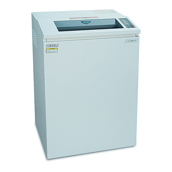 Formax FD 8402CC Operator's Manual