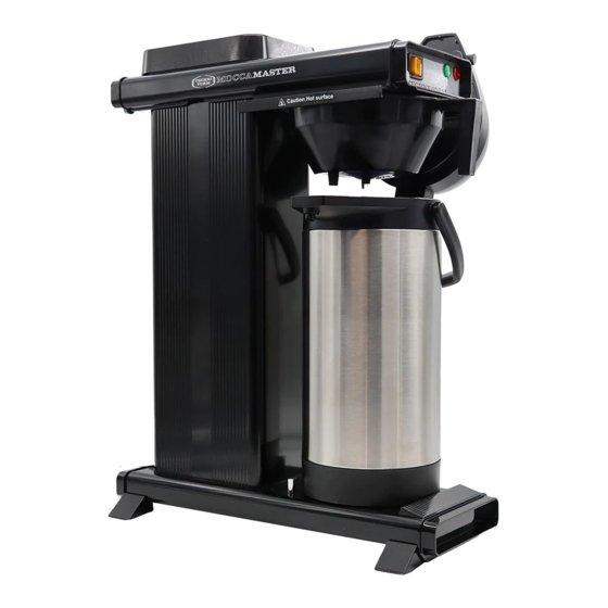 Technivorm MOCCAMASTER THERMOSERVE Instructions For Use Manual