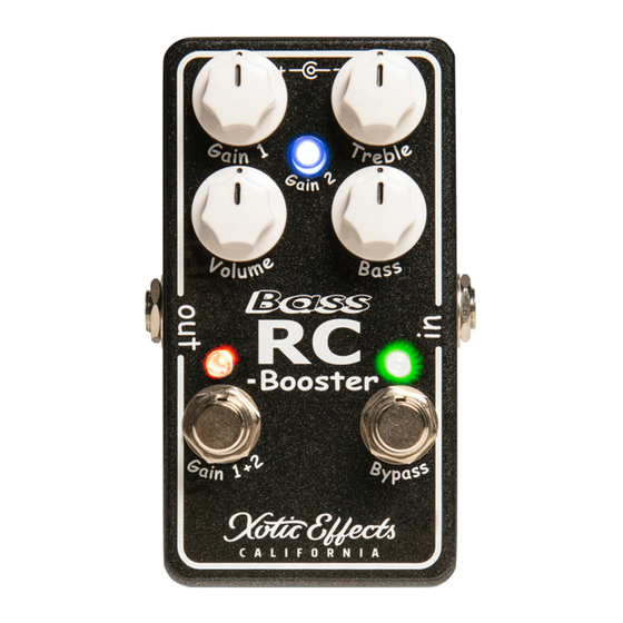 XOTIC EFFECTS BRCB-V2 Owner's Manual