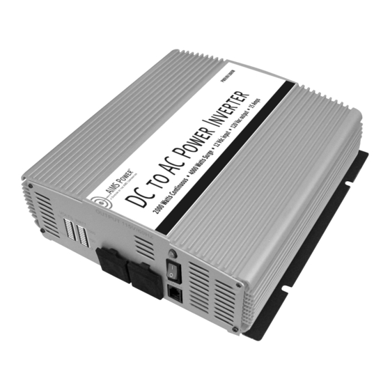 AIMS PWRINV1800W Assembly And Operating Instructions Manual