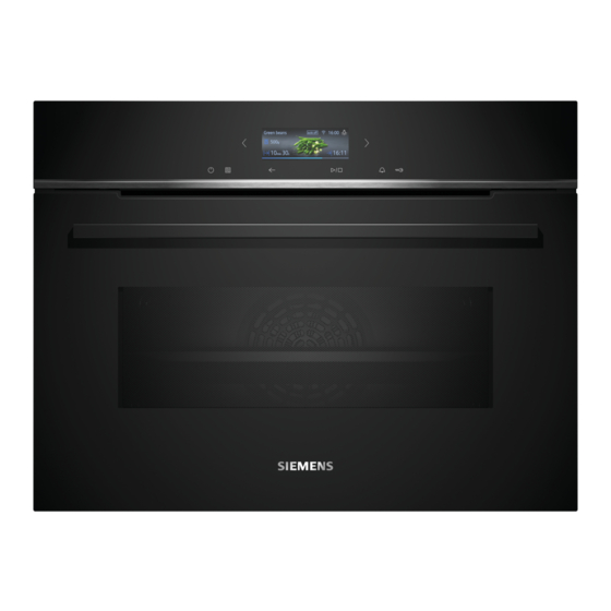 User Manuals: Siemens CM724G1 2S Series oven microwave