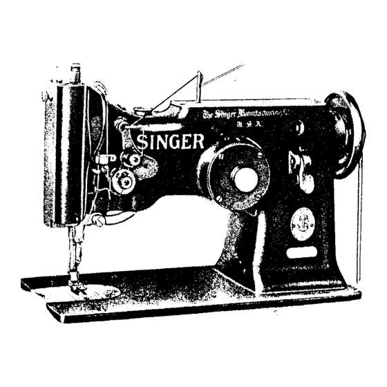 Singer 143W1 Instructions For Using And Adjusting