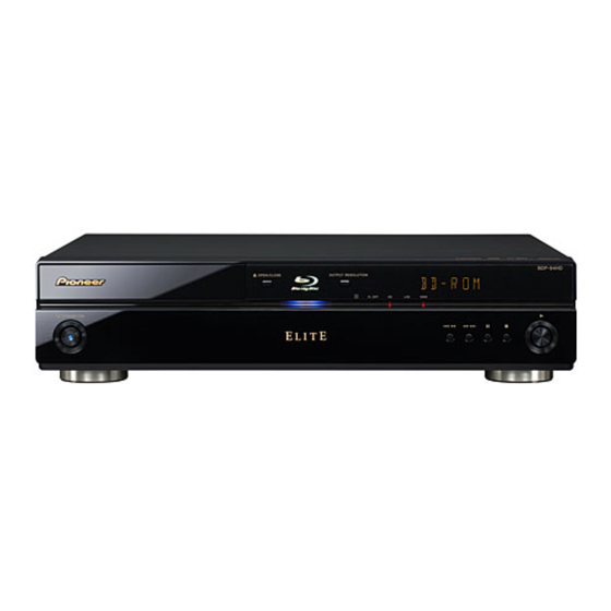 Pioneer Elite BDP-94HD Operating Instructions Manual