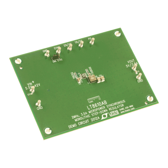 Linear Technology LT8610A Demo Manual