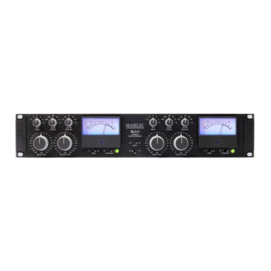 Maselec MLA-2 Quick Start Manual