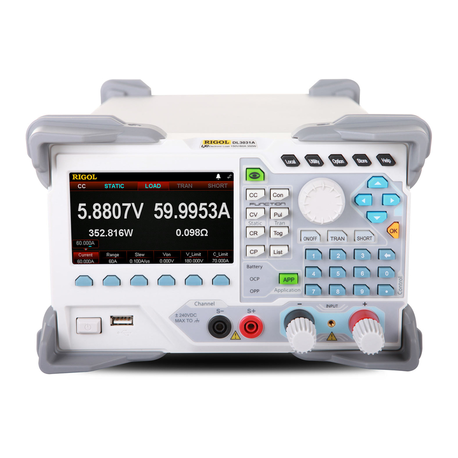 Rigol DL3000 Quick Manual