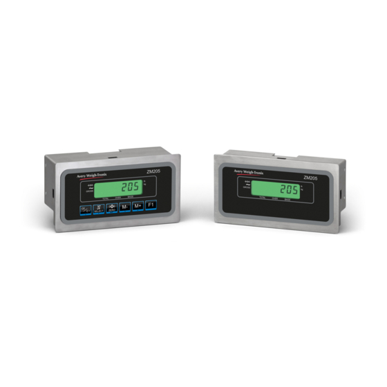 Avery Weigh-Tronix ZM205 User Instructions