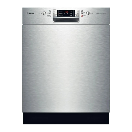 Bosch SHE7ER55UC Operating Instructions Manual