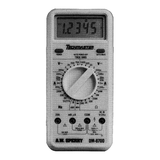 Techmaster DM-8700 Operating Instructions Manual