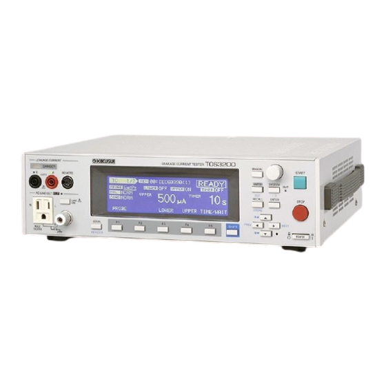 Kikusui TOS3200 User Manual