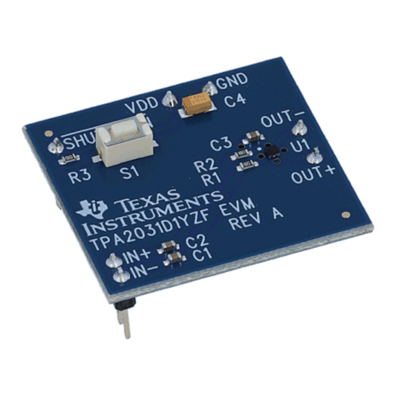 Texas Instruments TPA2031D1 User Manual
