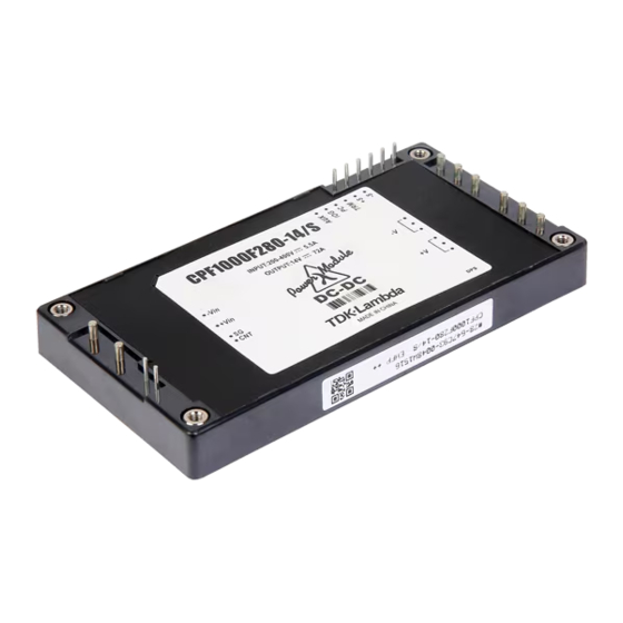 TDK-Lambda CPF1200F280 Series Instruction Manual