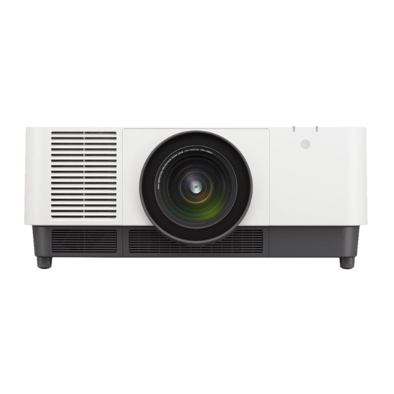 Sony VPL-FHZ101L Operating Instructions Manual