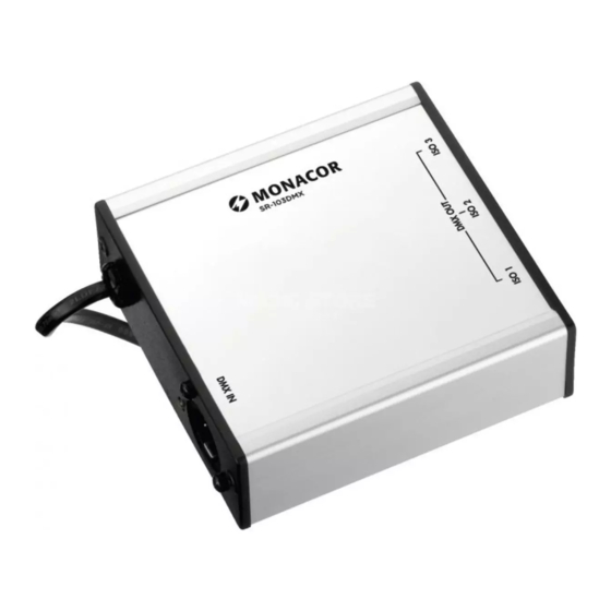 Monacor SR-103DMX Instruction Manual