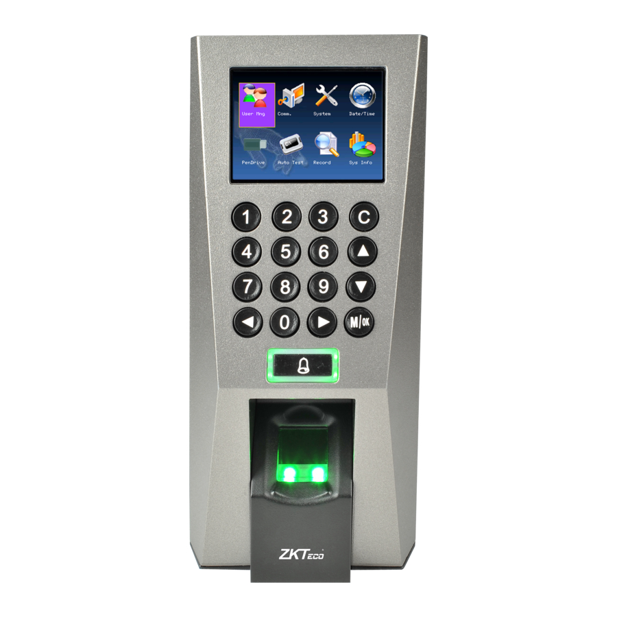 ZKTeco F18 Quick Start Manual