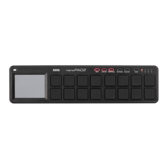 Korg NanoPad2 Owner's Manual