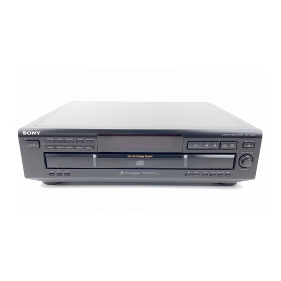 Sony CDP-CE335 - Compact Disc Changer Manuals