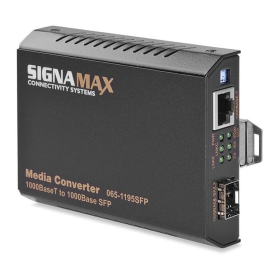 SignaMax 065-1195SFP Media Converter Manuals