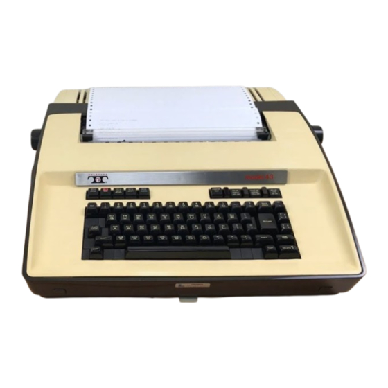 Teletype 43 Installation And Servicing