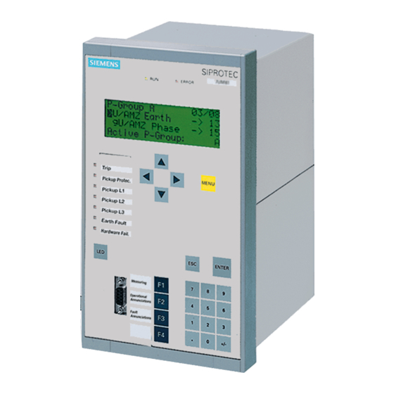 Siemens SIPROTEC 7UT612 Manual