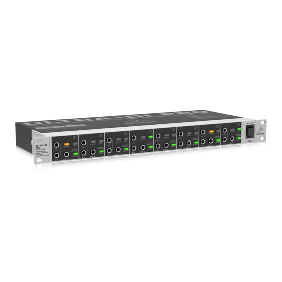 Behringer ULTRA-DI PRO DI800 User Manual