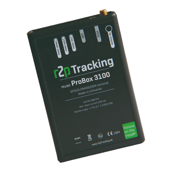 r2p Tracking ProBox 3100 Manuals