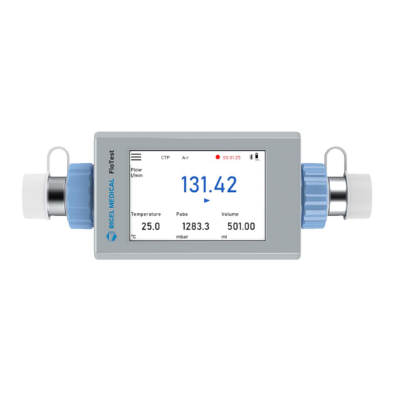 User Manuals: Rigel Medical FloTest Gas Flow Analyzer