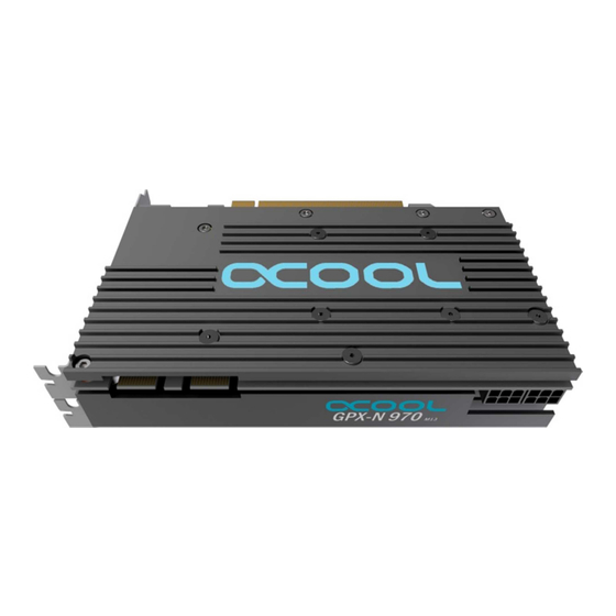 Alphacool GPX-N 970-M13 Instruction Manual