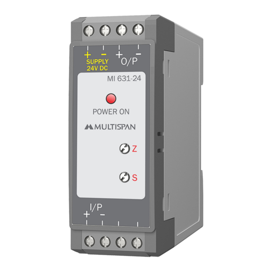 MULTISPAN MI-631-24 Installation Manuallines